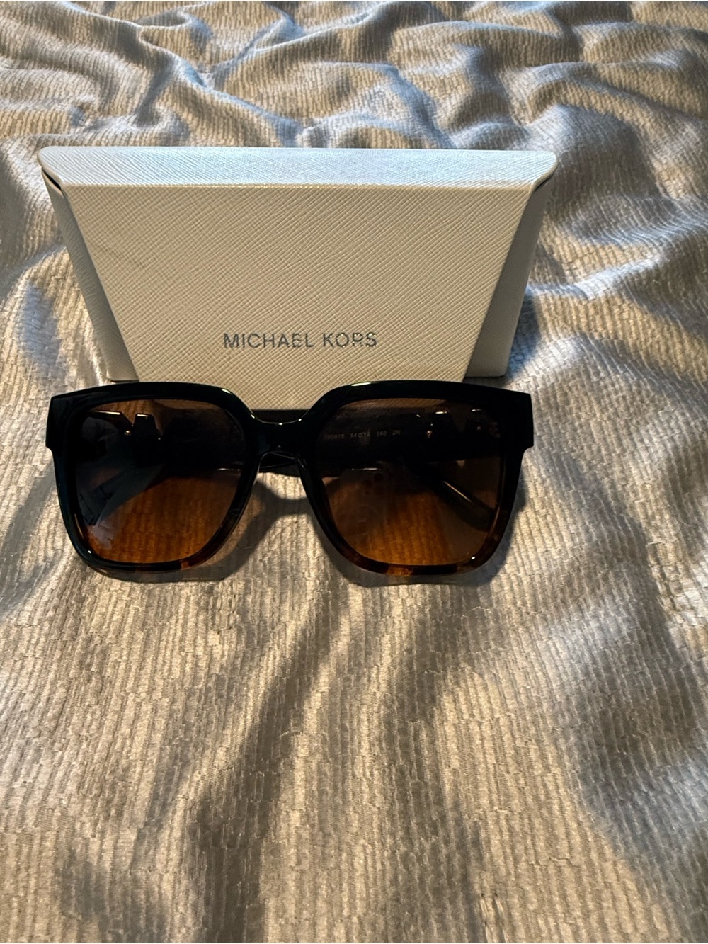 Michael Kors Brown Gradient Oversized Square Sunglasses